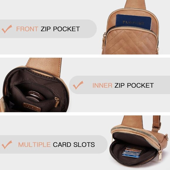 for Women Crossbody Bags Fanny Packs for Women Cross Body Waist Pack with Detach - Picture 4 of 7